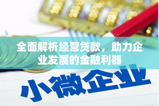 辽阳全面解析经营贷款，助力企业发展的金融利器