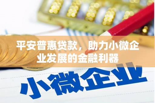 辽阳平安普惠贷款，助力小微企业发展的金融利器