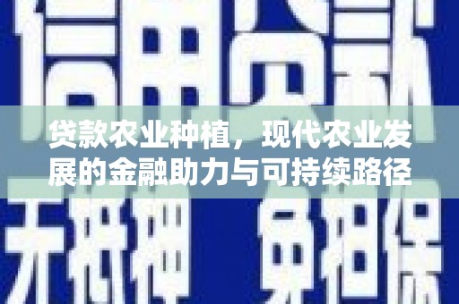 辽阳贷款农业种植，现代农业发展的金融助力与可持续路径