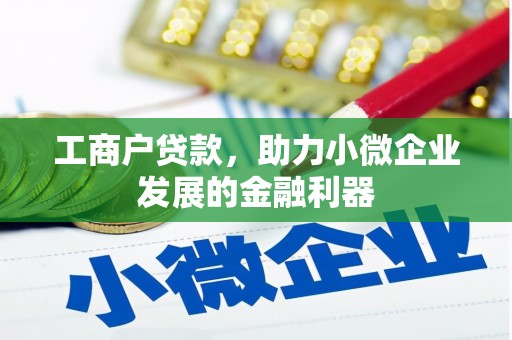 辽阳工商户贷款，助力小微企业发展的金融利器