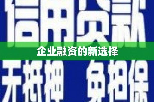辽阳企业融资的新选择