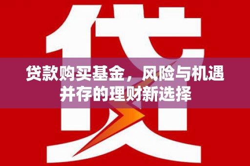 辽阳贷款购买基金，风险与机遇并存的理财新选择