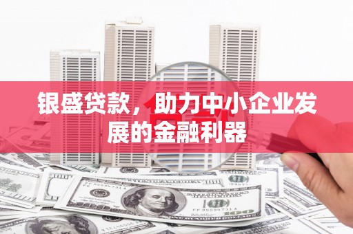 辽阳银盛贷款，助力中小企业发展的金融利器