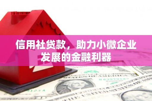 辽阳信用社贷款，助力小微企业发展的金融利器