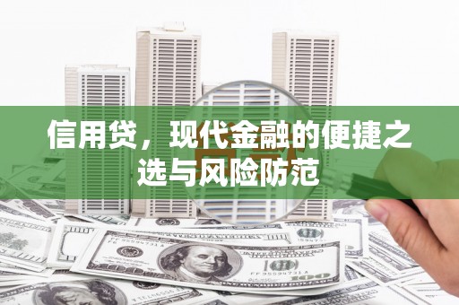 辽阳信用贷，现代金融的便捷之选与风险防范