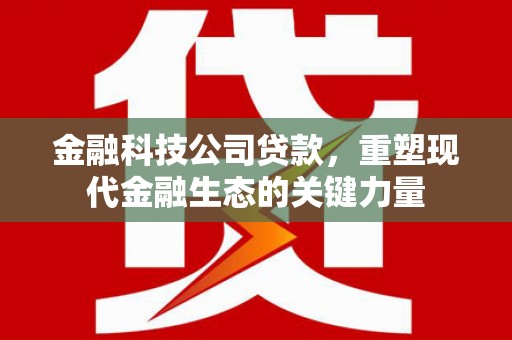 辽阳金融科技公司贷款，重塑现代金融生态的关键力量